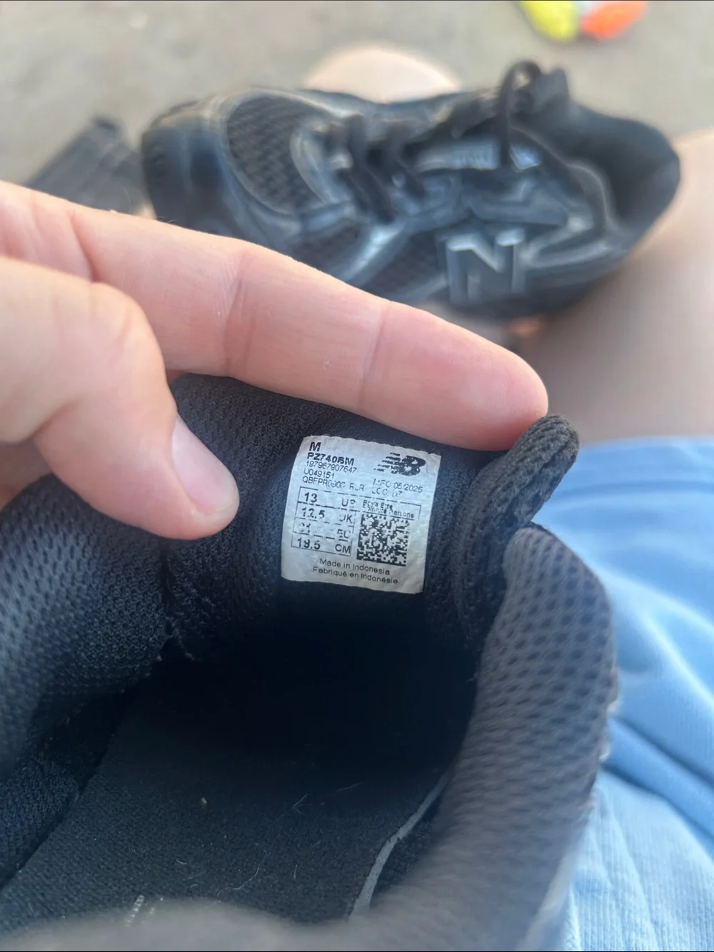 New Balance Kids Black and Silver Athletic Sneaker